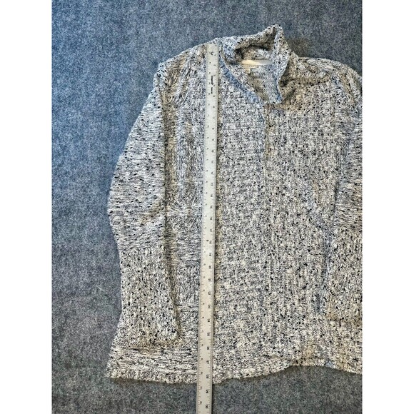 Sonoma WMNS Knit Cardigan Sweater XL Gray White Black Cozy Winter Chunky Holiday - Picture 7 of 10